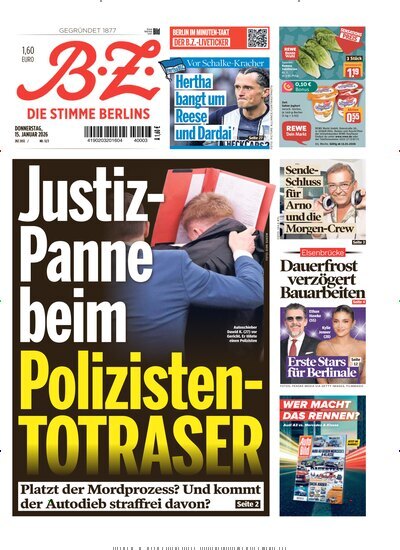 Titelbild der Ausgabe 12/2026 von B.Z.. Diese Zeitschrift und viele weitere Zeitungsabos als Abo oder epaper bei United Kiosk online kaufen.