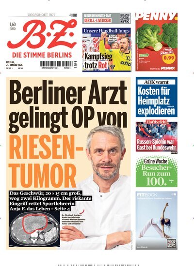 Titelbild der Ausgabe 19/2026 von B.Z.. Diese Zeitschrift und viele weitere Zeitungsabos als Abo oder epaper bei United Kiosk online kaufen.