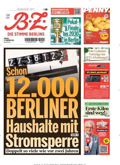 Titelbild der Ausgabe 31/2026 von B.Z.. Diese Zeitschrift und viele weitere Zeitungsabos als Abo oder epaper bei United Kiosk online kaufen.