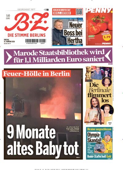 Titelbild der Ausgabe 37/2026 von B.Z.. Diese Zeitschrift und viele weitere Zeitungsabos als Abo oder epaper bei United Kiosk online kaufen.