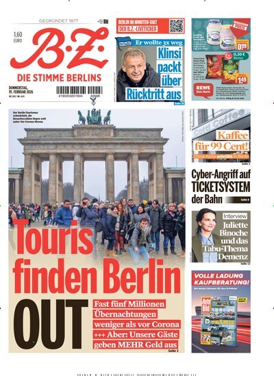 Titelbild der Ausgabe 42/2026 von B.Z.. Diese Zeitschrift und viele weitere Zeitungsabos als Abo oder epaper bei United Kiosk online kaufen.