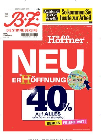Titelbild der Ausgabe 49/2026 von B.Z.. Diese Zeitschrift und viele weitere Zeitungsabos als Abo oder epaper bei United Kiosk online kaufen.