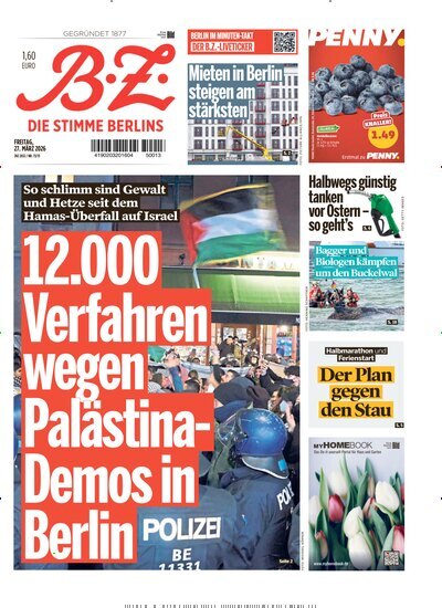 Titelbild der Ausgabe 73/2026 von B.Z.. Diese Zeitschrift und viele weitere Zeitungsabos als Abo oder epaper bei United Kiosk online kaufen.
