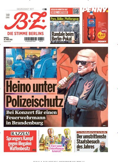 Titelbild der Ausgabe 75/2026 von B.Z.. Diese Zeitschrift und viele weitere Zeitungsabos als Abo oder epaper bei United Kiosk online kaufen.