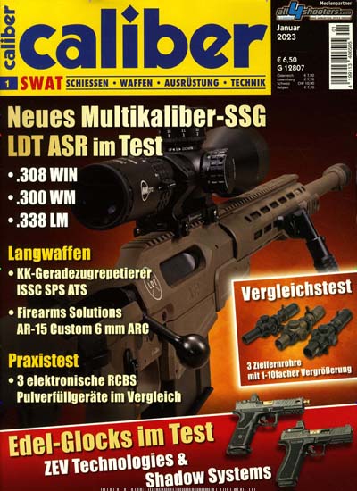 Titelbild der Ausgabe 1/2023 von caliber. Diese Zeitschrift und viele weitere Reisemagazine, Freizeitmagazine und Wissensmagazine als Abo oder epaper bei United Kiosk online kaufen.