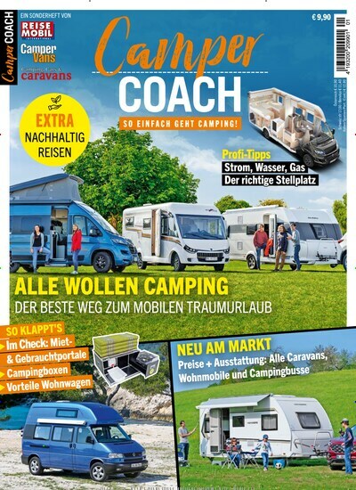 Titelbild der Ausgabe 1/2022 von Camper Coach. Diese Zeitschrift und viele weitere Automagazine und Motorradzeitschriften als Abo oder epaper bei United Kiosk online kaufen.