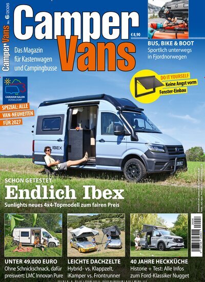 Titelbild der Ausgabe 6/2026 von Camper Vans. Diese Zeitschrift und viele weitere Automagazine und Motorradzeitschriften als Abo oder epaper bei United Kiosk online kaufen.