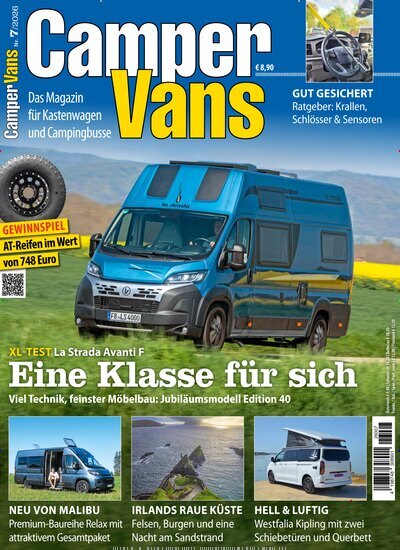 Titelbild der Ausgabe 7/2026 von Camper Vans. Diese Zeitschrift und viele weitere Automagazine und Motorradzeitschriften als Abo oder epaper bei United Kiosk online kaufen.
