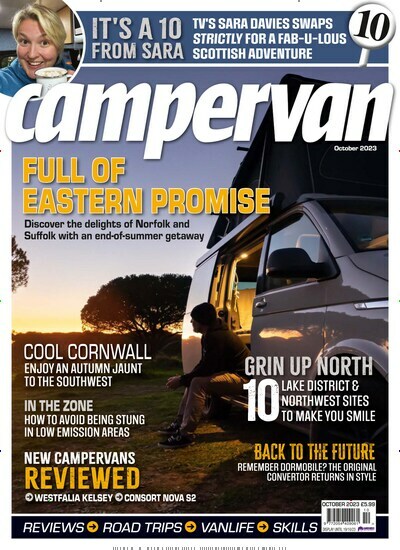 Titelbild der Ausgabe 10/2023 von Campervan. Diese Zeitschrift und viele weitere Automagazine und Motorradzeitschriften als Abo oder epaper bei United Kiosk online kaufen.