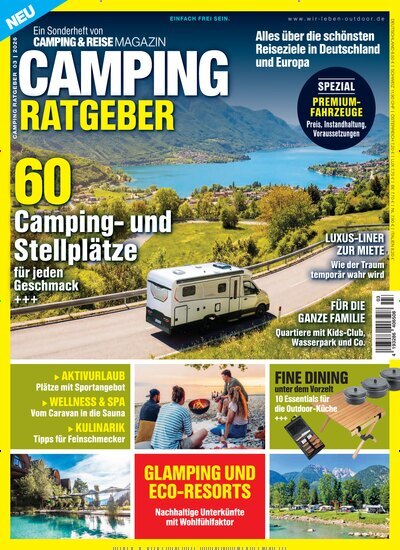 Titelbild der Ausgabe 3/2026 von Camping Ratgeber. Diese Zeitschrift und viele weitere Automagazine und Motorradzeitschriften als Abo oder epaper bei United Kiosk online kaufen.
