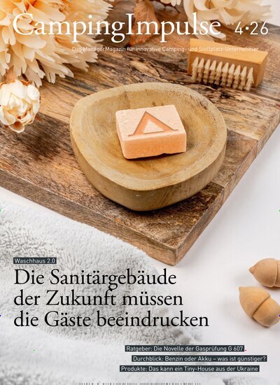 Titelbild der Ausgabe 4/2026 von CampingImpulse. Diese Zeitschrift und viele weitere Businessmagazine als Abo oder epaper bei United Kiosk online kaufen.