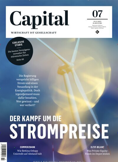 Titelbild der Ausgabe 7/2025 von Capital. Diese Zeitschrift und viele weitere Wirtschaftsmagazine und Politikmagazine als Abo oder epaper bei United Kiosk online kaufen.