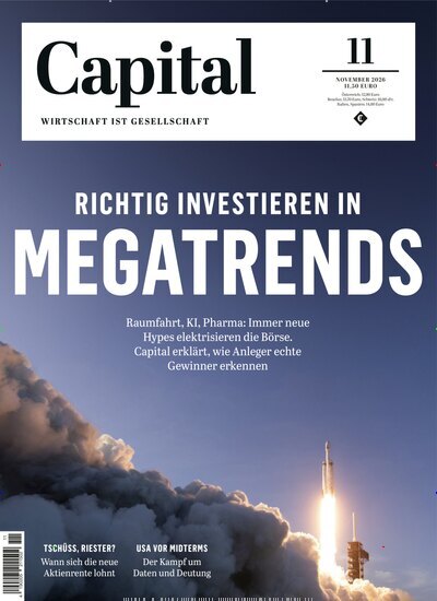 Titelbild der Ausgabe 11/2026 von Capital. Diese Zeitschrift und viele weitere Wirtschaftsmagazine und Politikmagazine als Abo oder epaper bei United Kiosk online kaufen.
