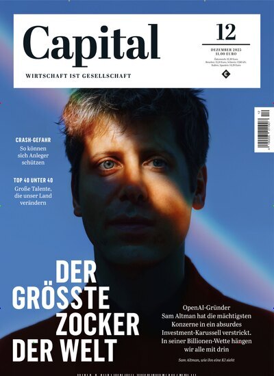Titelbild der Ausgabe 12/2025 von Capital. Diese Zeitschrift und viele weitere Wirtschaftsmagazine und Politikmagazine als Abo oder epaper bei United Kiosk online kaufen.