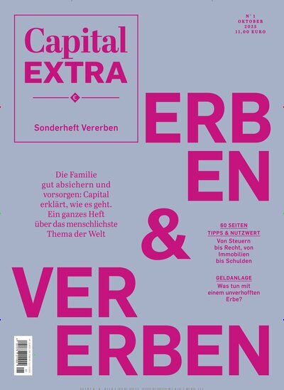 Titelbild der Ausgabe 1/2025 von Capital Extra. Diese Zeitschrift und viele weitere Wirtschaftsmagazine und Politikmagazine als Abo oder epaper bei United Kiosk online kaufen.