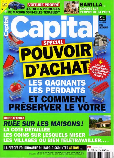 Titelbild der Ausgabe 347/2020 von Capital Frankreich. Diese Zeitschrift und viele weitere Wirtschaftsmagazine und Politikmagazine als Abo oder epaper bei United Kiosk online kaufen.