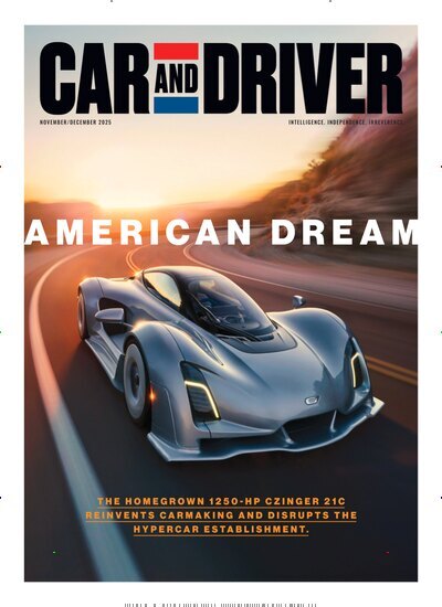 Titelbild der Ausgabe 5/2025 von Car and Driver. Diese Zeitschrift und viele weitere Automagazine und Motorradzeitschriften als Abo oder epaper bei United Kiosk online kaufen.