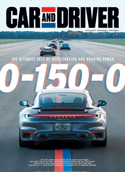 Titelbild der Ausgabe 12/2023 von Car and Driver. Diese Zeitschrift und viele weitere Automagazine und Motorradzeitschriften als Abo oder epaper bei United Kiosk online kaufen.