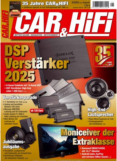 Titelbild der Ausgabe 5/2025 von Car & Hifi. Diese Zeitschrift und viele weitere Audiomagazine, Filmmagazine und Fotozeitschriften als Abo oder epaper bei United Kiosk online kaufen.