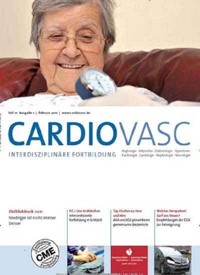Titelbild der Ausgabe 1/2021 von CardioVasc. Diese Zeitschrift und viele weitere Pflegezeitschriften und medizinische Fachzeitschriften als Abo oder epaper bei United Kiosk online kaufen.