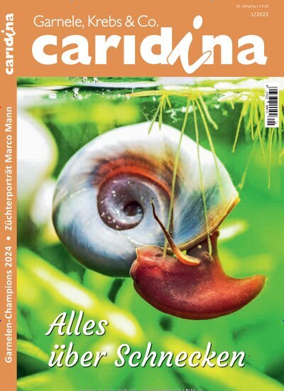 Titelbild der Ausgabe 1/2025 von caridina. Diese Zeitschrift und viele weitere Elternzeitschriften und Tierzeitschriften als Abo oder epaper bei United Kiosk online kaufen.