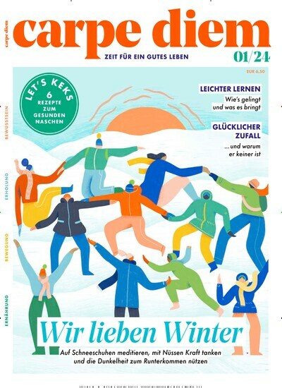 Titelbild der Ausgabe 1/2024 von carpe diem. Diese Zeitschrift und viele weitere Frauenzeitschriften als Abo oder epaper bei United Kiosk online kaufen.
