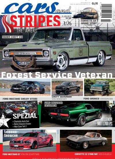 Titelbild der Ausgabe 3/2026 von Cars and Stripes. Diese Zeitschrift und viele weitere Automagazine und Motorradzeitschriften als Abo oder epaper bei United Kiosk online kaufen.