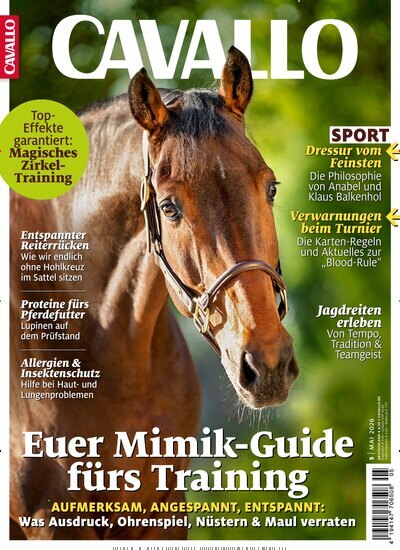Titelbild der Ausgabe 5/2026 von Cavallo. Diese Zeitschrift und viele weitere Sportmagazine als Abo oder epaper bei United Kiosk online kaufen.
