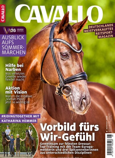 Titelbild der Ausgabe 8/2026 von Cavallo. Diese Zeitschrift und viele weitere Sportmagazine als Abo oder epaper bei United Kiosk online kaufen.