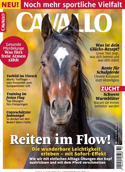Titelbild der Ausgabe 10/2025 von Cavallo. Diese Zeitschrift und viele weitere Sportmagazine als Abo oder epaper bei United Kiosk online kaufen.