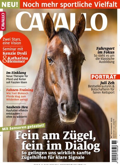 Titelbild der Ausgabe 11/2025 von Cavallo. Diese Zeitschrift und viele weitere Sportmagazine als Abo oder epaper bei United Kiosk online kaufen.