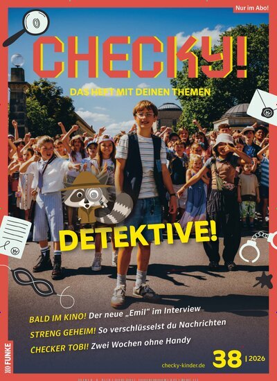 Titelbild der Ausgabe 38/2026 von CHECKY!. Diese Zeitschrift und viele weitere Jugendzeitschriften und Kinderzeitschriften als Abo oder epaper bei United Kiosk online kaufen.