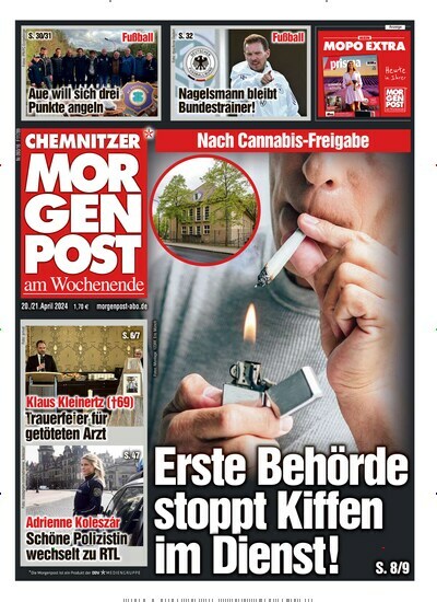 Titelbild der Ausgabe 96/2024 von Chemnitzer Morgenpost. Diese Zeitschrift und viele weitere Zeitungsabos als Abo oder epaper bei United Kiosk online kaufen.
