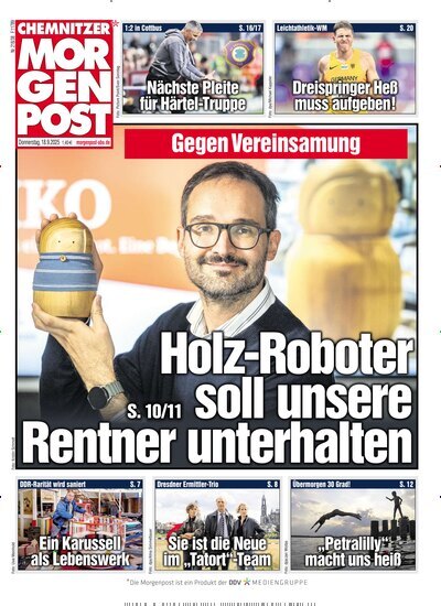 Titelbild der Ausgabe 220/2025 von Chemnitzer Morgenpost. Diese Zeitschrift und viele weitere Zeitungsabos als Abo oder epaper bei United Kiosk online kaufen.