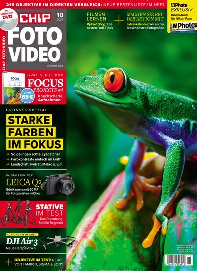Titelbild der Ausgabe 10/2023 von CHIP Foto-Video. Diese Zeitschrift und viele weitere Audiomagazine, Filmmagazine und Fotozeitschriften als Abo oder epaper bei United Kiosk online kaufen.