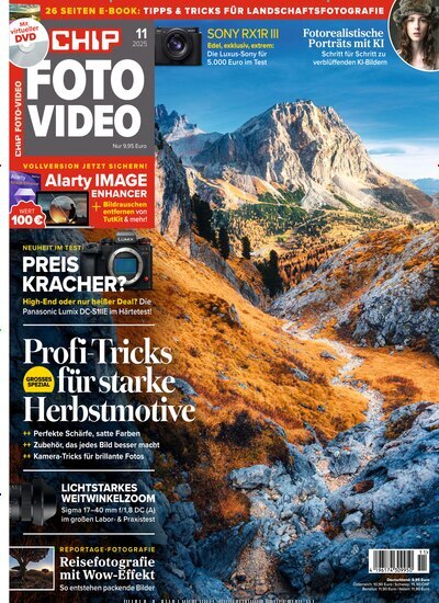Titelbild der Ausgabe 11/2025 von Chip Foto-Video. Diese Zeitschrift und viele weitere Audiomagazine, Filmmagazine und Fotozeitschriften als Abo oder epaper bei United Kiosk online kaufen.