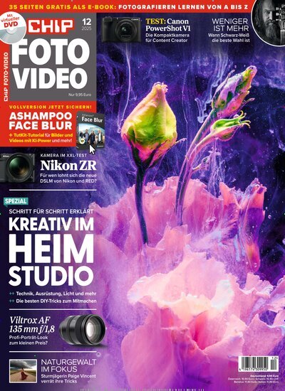 Titelbild der Ausgabe 12/2025 von CHIP Foto-Video. Diese Zeitschrift und viele weitere Audiomagazine, Filmmagazine und Fotozeitschriften als Abo oder epaper bei United Kiosk online kaufen.