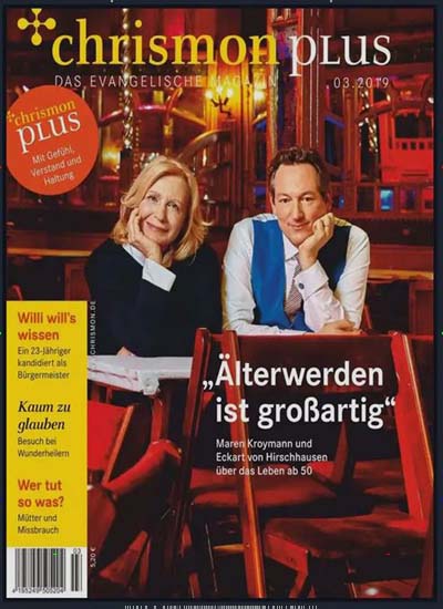 Titelbild der Ausgabe 1/2021 von chrismon plus. Diese Zeitschrift und viele weitere Kunstmagazine und Kulturmagazine als Abo oder epaper bei United Kiosk online kaufen.