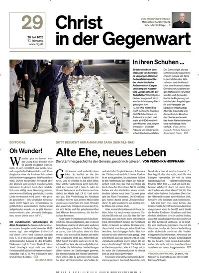 Titelbild der Ausgabe 29/2025 von Christ in der Gegenwart. Diese Zeitschrift und viele weitere Kunstmagazine und Kulturmagazine als Abo oder epaper bei United Kiosk online kaufen.