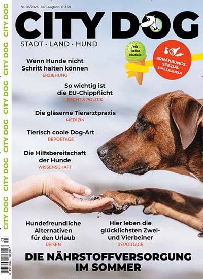 Titelbild der Ausgabe 3/2026 von City Dog. Diese Zeitschrift und viele weitere Elternzeitschriften und Tierzeitschriften als Abo oder epaper bei United Kiosk online kaufen.