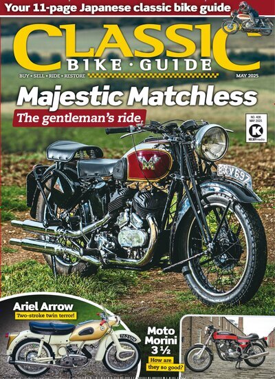 Titelbild der Ausgabe 5/2025 von Classic Bike Guide. Diese Zeitschrift und viele weitere Automagazine und Motorradzeitschriften als Abo oder epaper bei United Kiosk online kaufen.