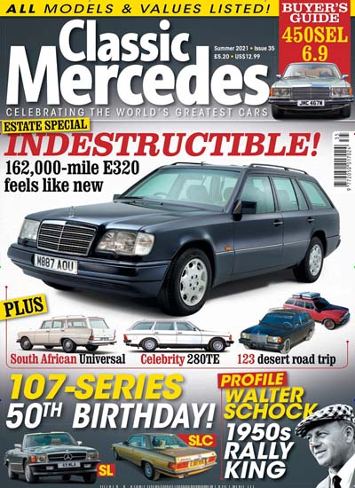 Titelbild der Ausgabe 35/2021 von Classic Mercedes. Diese Zeitschrift und viele weitere Automagazine und Motorradzeitschriften als Abo oder epaper bei United Kiosk online kaufen.