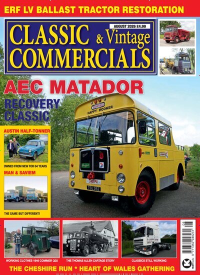 Titelbild der Ausgabe 8/2026 von Classic & Vintage Commercials. Diese Zeitschrift und viele weitere Automagazine und Motorradzeitschriften als Abo oder epaper bei United Kiosk online kaufen.