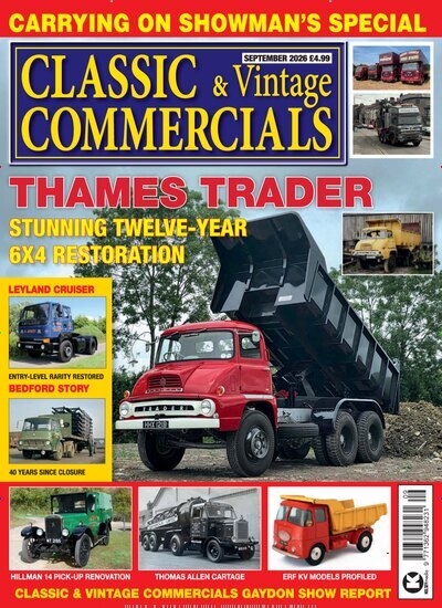 Titelbild der Ausgabe 9/2026 von Classic & Vintage Commercials. Diese Zeitschrift und viele weitere Automagazine und Motorradzeitschriften als Abo oder epaper bei United Kiosk online kaufen.
