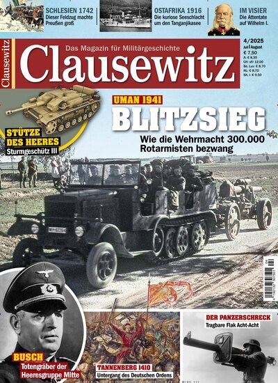 Titelbild der Ausgabe 4/2025 von Clausewitz. Diese Zeitschrift und viele weitere Reisemagazine, Freizeitmagazine und Wissensmagazine als Abo oder epaper bei United Kiosk online kaufen.