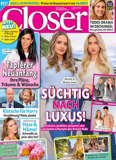 Titelbild der Ausgabe 15/2026 von Closer. Diese Zeitschrift und viele weitere Lifestylemagazine und Peoplemagazine als Abo oder epaper bei United Kiosk online kaufen.
