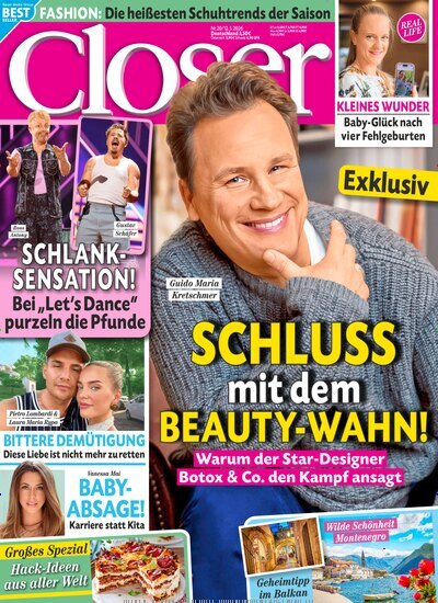 Titelbild der Ausgabe 20/2026 von Closer. Diese Zeitschrift und viele weitere Lifestylemagazine und Peoplemagazine als Abo oder epaper bei United Kiosk online kaufen.