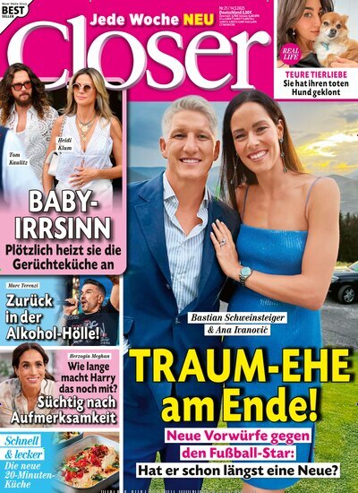 Titelbild der Ausgabe 21/2025 von Closer. Diese Zeitschrift und viele weitere Lifestylemagazine und Peoplemagazine als Abo oder epaper bei United Kiosk online kaufen.