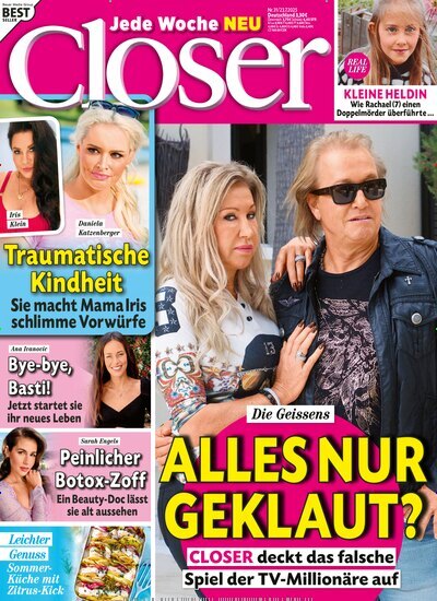 Titelbild der Ausgabe 31/2025 von Closer. Diese Zeitschrift und viele weitere Lifestylemagazine und Peoplemagazine als Abo oder epaper bei United Kiosk online kaufen.