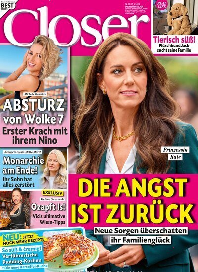 Titelbild der Ausgabe 38/2025 von Closer. Diese Zeitschrift und viele weitere Lifestylemagazine und Peoplemagazine als Abo oder epaper bei United Kiosk online kaufen.